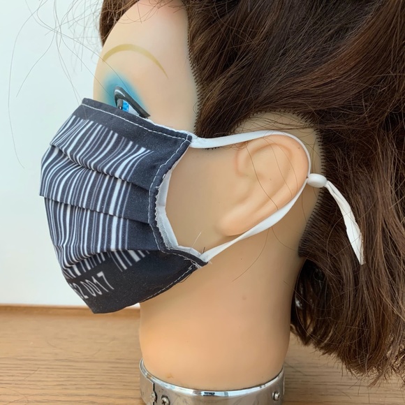 FACE MASK 2 layer Cloth BARCODE Adjust Ear Loop - Picture 10 of 11